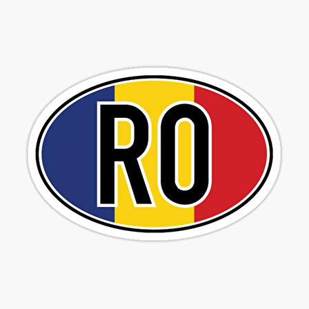Romanya Romania International Vehicle Araba Sticket 13CM