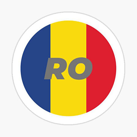Romanya Ülke Kodu Etiketli 13CM 2 Adet Sticker
