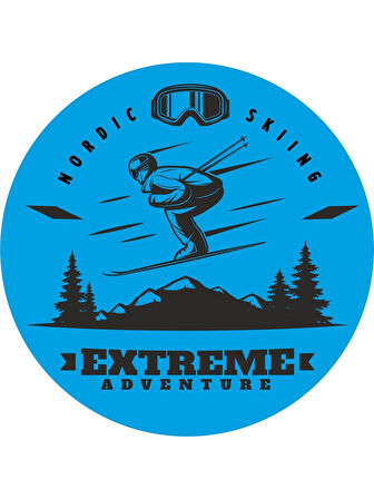 Ski Kayak Sticker Araba Leptop Sticker 18CM