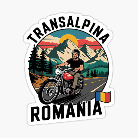 Transalpina Romania Retro Etiket Sticker yapıştırma 19CM