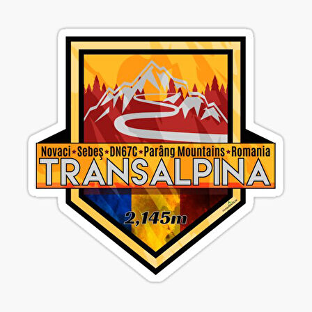 Transalpina Romania Sticker 19CM Etiket Yapıştırma