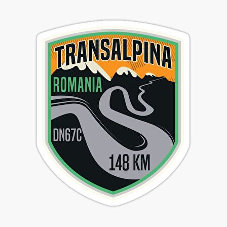 Transalpina, Romania Romanya Sticker 19CM Etiket