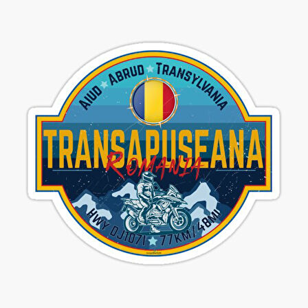 Transapuseana Dağ Yolu Romanya Etiket yapıştırma 19CM