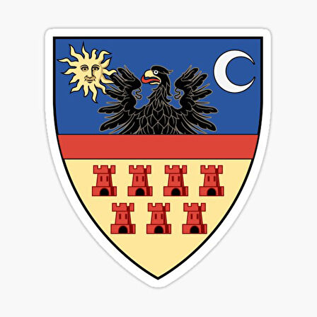 Transilvanya Arması Çıkartması 19CM Etiket Yapıştırma