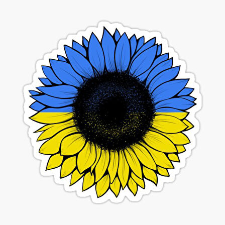 Ukrayna Ukraine Ayçiçeği yapıştırması sticker araba etiket 18cm
