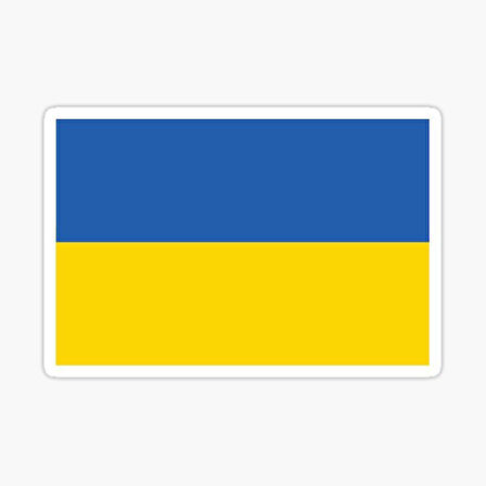 Ukrayna Ukraine Bayrak sticker 19 cm Model2