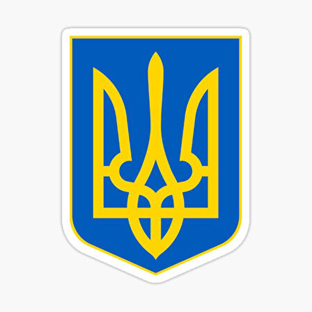 Ukrayna Ukraynalı üç dişli çıkartması Araba Sticker Etiket 19CM