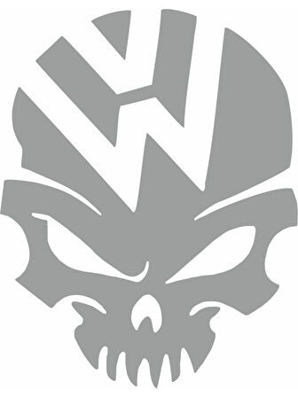 Volkswagen Kurukafa Kuru Kafa Sticker Gri Renk 18CM