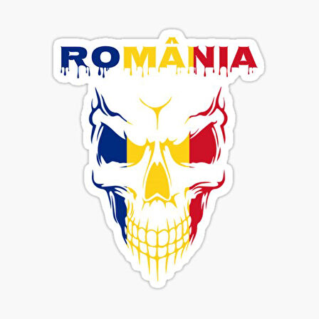 Warrior spirit of Romania Sticker Etiket Yapıştırma 19CM