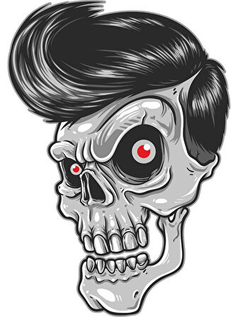 Yakışıklı Kurukafa Araba Motorsiklet Sticker 19CM