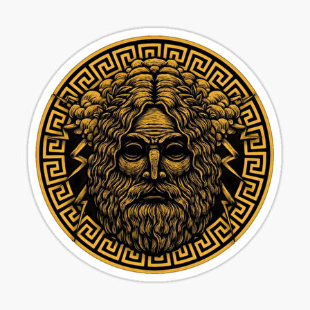 Zeus Gold Sticker Yapıştırma Etiket 19CM