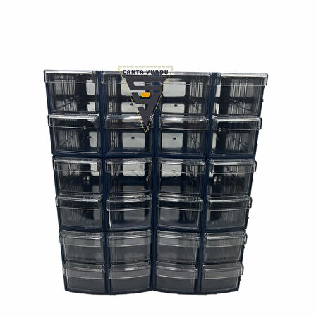 Sembol 114 Plastik Çift Çekmeceli Kutu 155X95x55mm 12 Adet