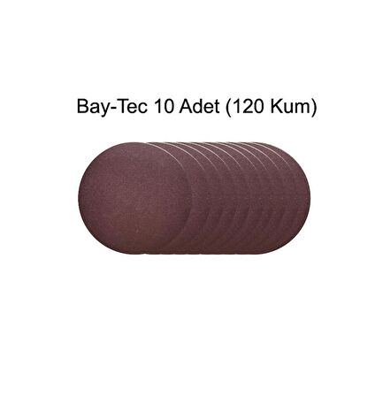 Bay-Tec Cırt Zımpara  120 Kum 115 mm 10 Adet