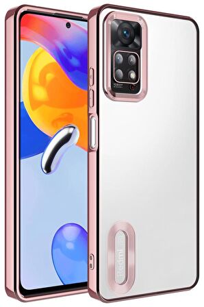 Xiaomi Redmi Note 11 Pro 5G Kılıf Köşeleri Renkli Şeffaf Kamera Korumalı Silikon Luxury Kapak