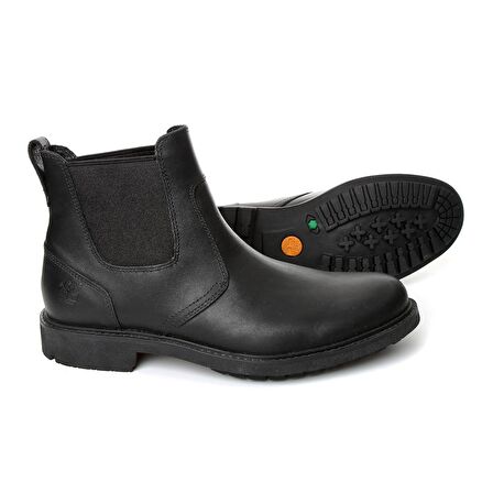 Timberland Sivri Burun Kısa Topuk Lastikli Günlük Siyah Klasik Bot 