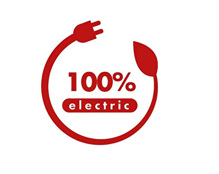 Elektirikli Araç Araba Uyarı Etiketi Kırmızı Renk 13CM