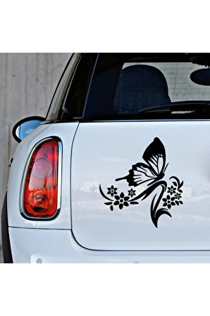 Siyah Renk kelebek Araba Oto Sticker 18CM