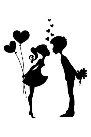 Süpriz Yapan Sevgililer Araba Oto Sticker Yapıştırma 15cm Siyah