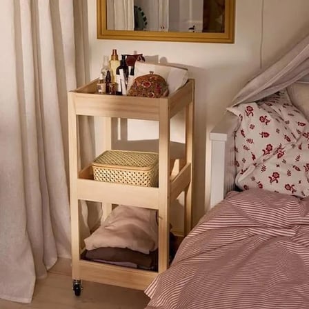 IKEA VIELANGEN kapaklı kutu , bambu, 25x35x18 cm 