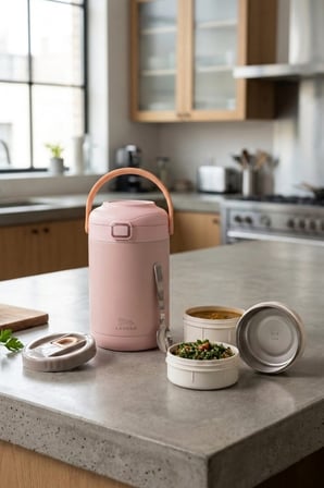 Cooker Leopar 2 Litre Kaşıklı Yemek Termosu YK1412