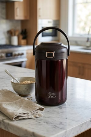 Cooker Leopar 2 Litre Kaşıklı Yemek Termosu YK1412