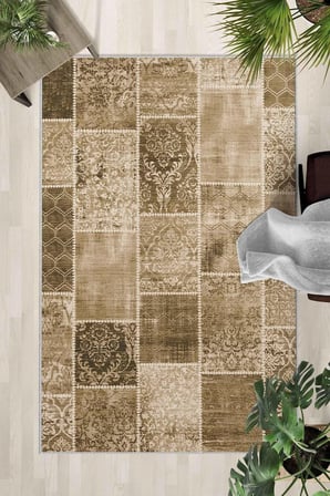 Kaymaz Taban Yıkanabilir Halı – Mutfak, Salon, Yatak Odası için Modern Dijital Baskı Halı (SLNHALI36