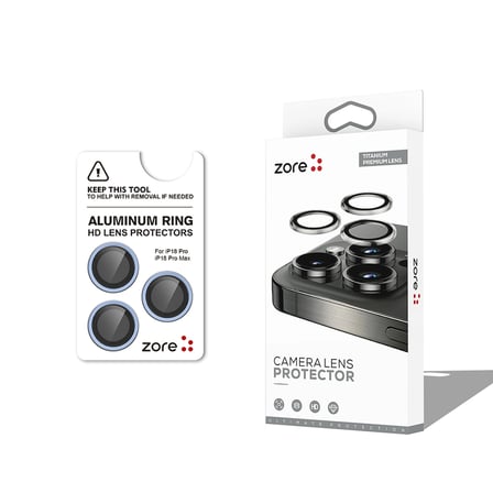Apple iPhone 18 Pro Zore CL-12 Premium Safir Parmak İzi Bırakmayan Anti-Reflective Kamera Lens Koruyucu