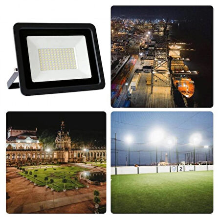 Maxled MX-2096B - 100W 6500K Ilık Beyaz | Slim Kasa SMD Led Projektör