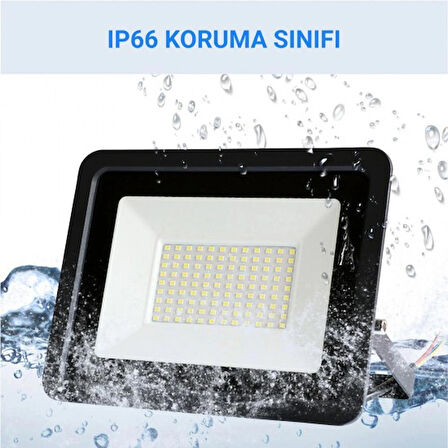 Maxled MX-2096B - 100W 6500K Ilık Beyaz | Slim Kasa SMD Led Projektör