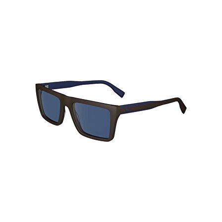 Lacoste L 6009S 210 56 Erkek Mat Kahverengi Kare Kemik Güneş Gözlüğü
