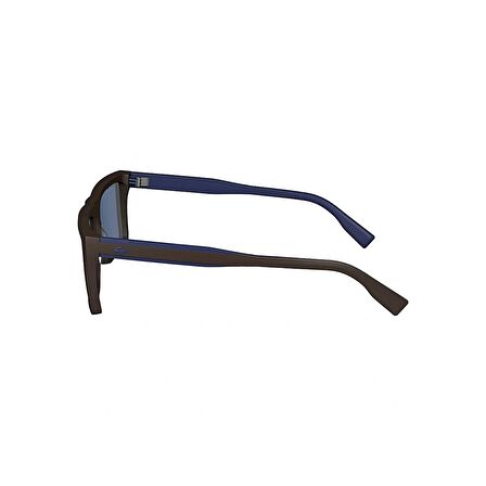 Lacoste L 6009S 210 56 Erkek Mat Kahverengi Kare Kemik Güneş Gözlüğü