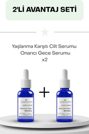 Yaşlanma Karşıtı Cilt Serumu Advanced Night Repair Onarıcı Gece Serumu İkili Set 20 ml + 20 ml