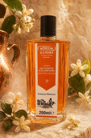Köylüm Gurme Amasya Hatuniye Kolonyası 70° Cam Şişe 200 ml