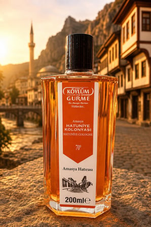 Köylüm Gurme Amasya Hatuniye Kolonyası 70° Cam Şişe 200 ml