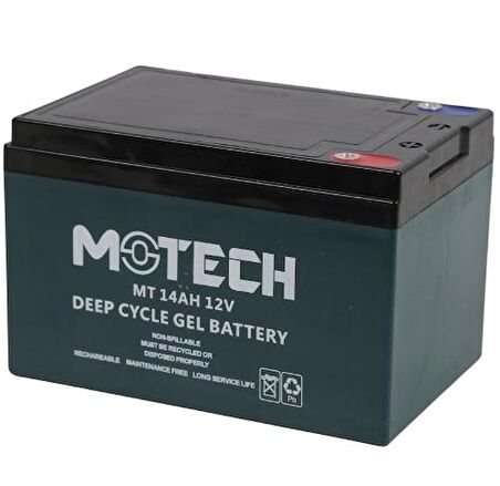 MOTECH 12V 14AH Deep Cycle Elektrikli Jel Akü