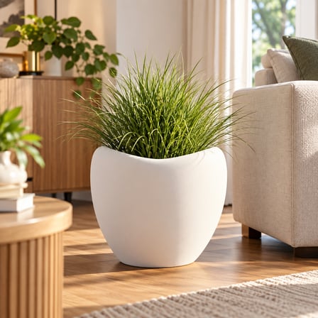 SO-LALE02 Lale Saksı Plastik Modern İç Kovalı 25 LT Beyaz 3 Adet