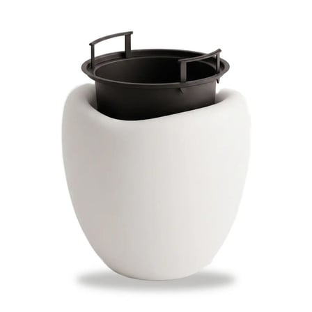 SO-LALE02 Lale Saksı Plastik Modern İç Kovalı 25 LT Beyaz 3 Adet