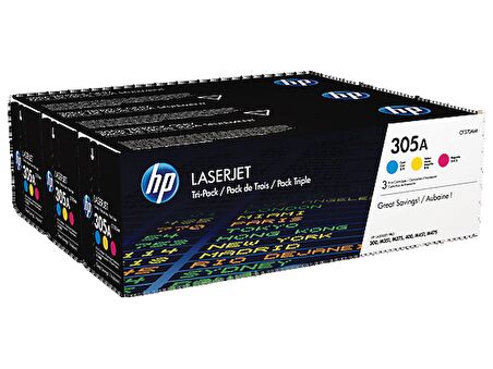Hp 305A Cf370Am Renkli Toner 3'Lü Paket
