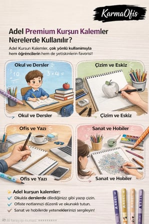 Premium Kurşun Kalem Seti 16 Parça 2B – Ergonomik, Dayanıklı, Silinebilir, Okul Ofis Çizim Kalemi