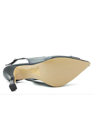 706526 Siyah Rugan Kadın Abiye Ayakkabı