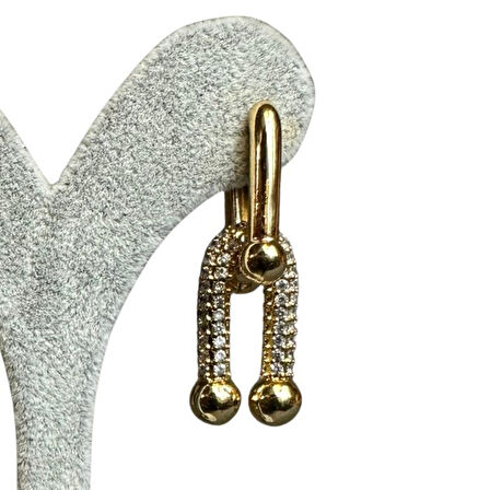 Uretti - İREM 3914 7372 Zirkon Taşlı Tiffany Model Küpe