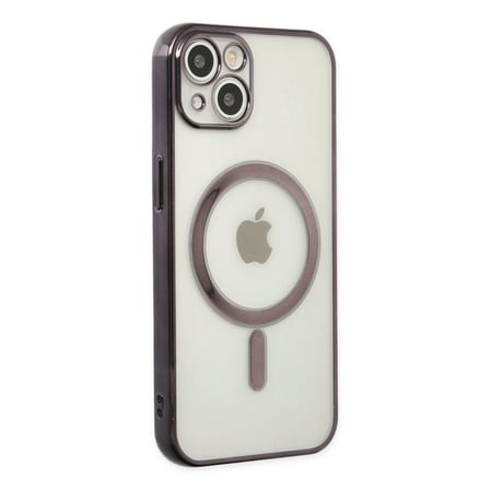 Apple İphone 14 Plus Kılıf Magneticsafe Lazer Silikon - Siyah