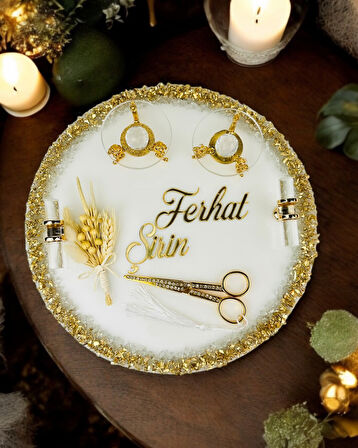 Spark Epoksi Söz Nişan Tepsisi