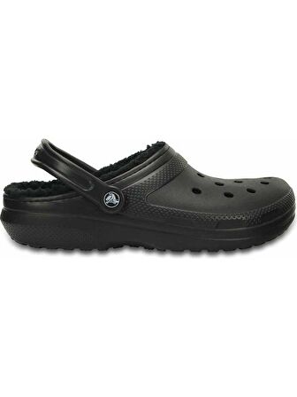 Crocs Classic Lined Clog Unisex Siyah İçi Yünlü Günlük Terlik 203591-060