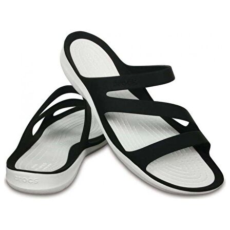 Crocs Swiftwater Sandal Black/White Terlik 203998-066