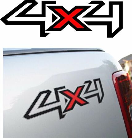 4x4 Sticker Off road Yapıştırma ufak boy 18cm 2 Adet
