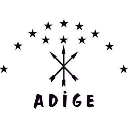 17Cm Adige çerkez Stiker Yapıştırma etiket 2 Adet