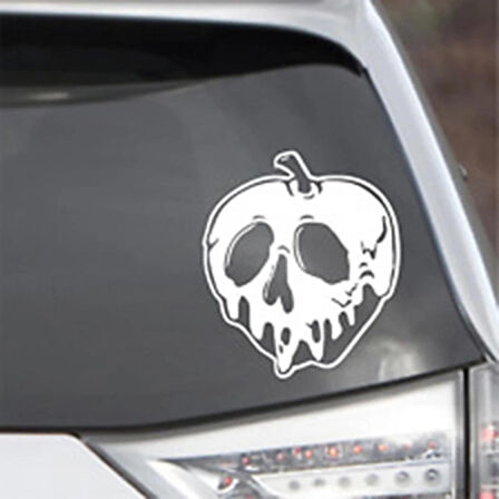 Halloween Cadılar Bayramı Araba Sticker 16CM Beyaz Renk