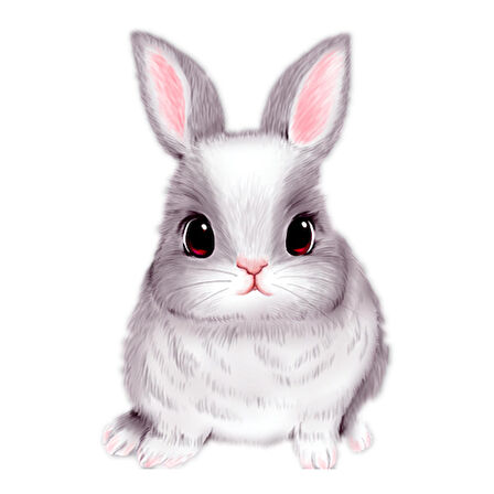 Sevimli tavşan Araba Oto Sticker etiket 16cm  model1