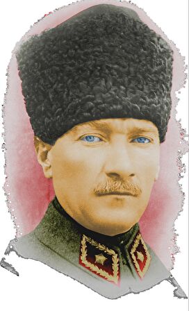Atatürk Araba Sticker Yapıştırması 18cm ve 7Cm 2 Adet md7